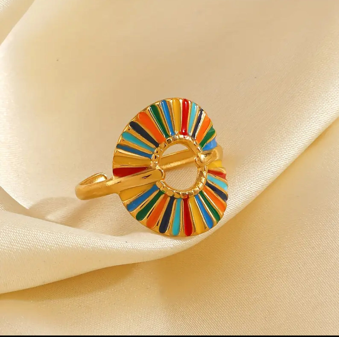 Aurora Radiance Adjustable Ring