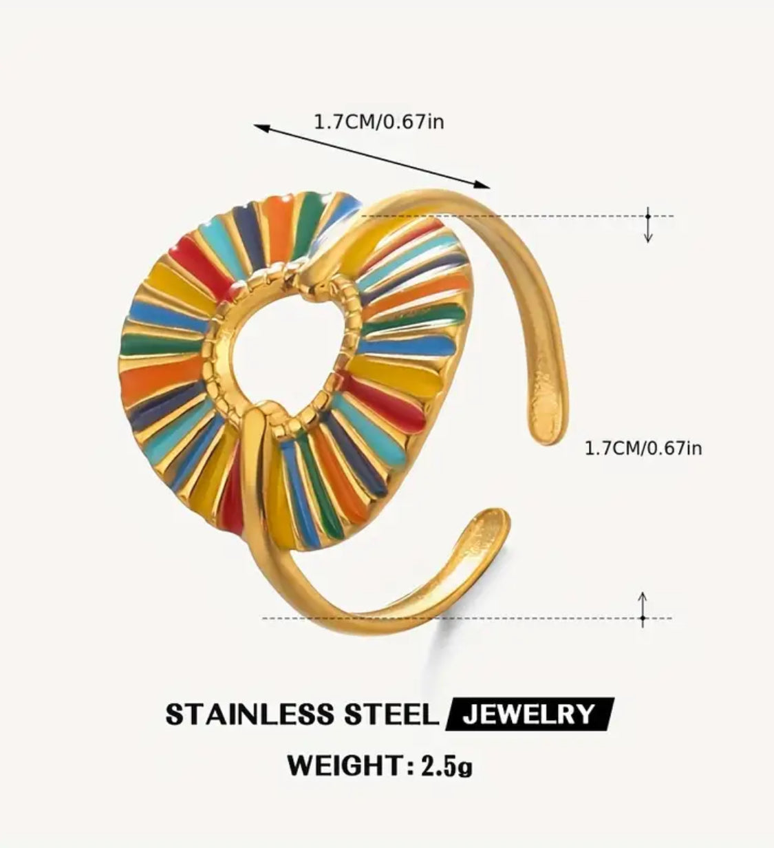 Aurora Radiance Adjustable Ring