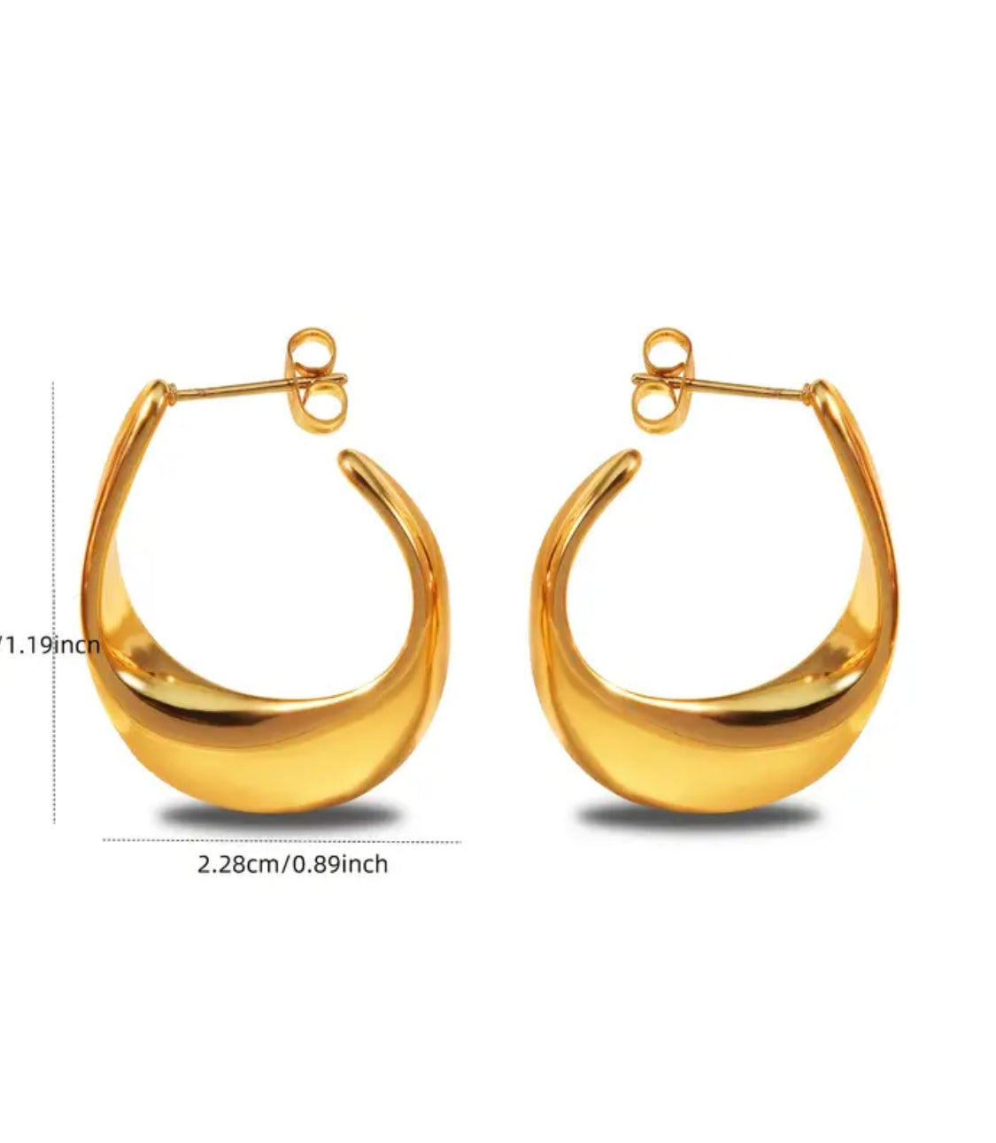 Lunar Curve Hoop Earrings