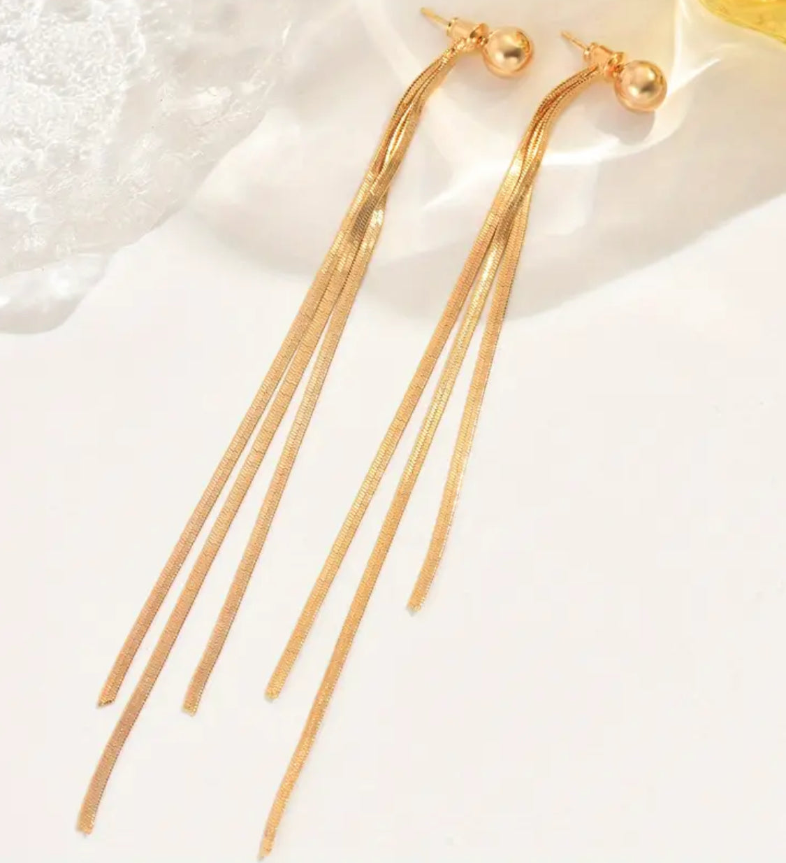 Celeste Chain Tassel Earrings