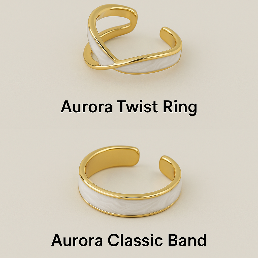 Aurora Enamel Rings