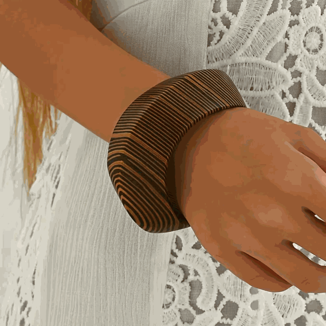 Zebrawood Twist Bangle