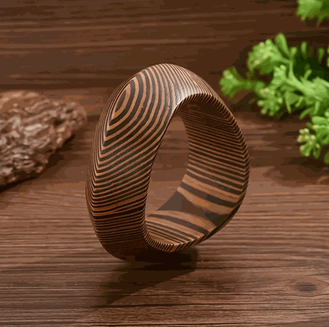 Zebrawood Twist Bangle