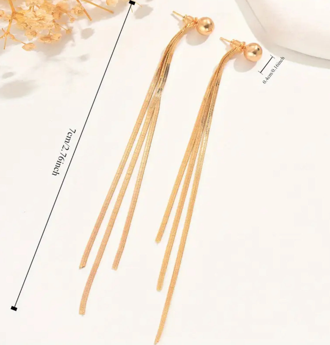Celeste Chain Tassel Earrings