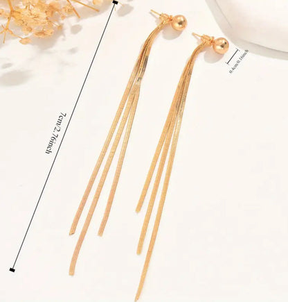 Celeste Chain Tassel Earrings