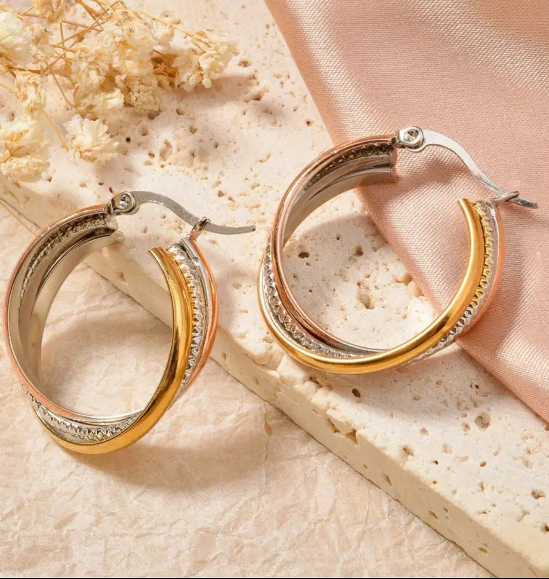 Celestial Trio Hoops