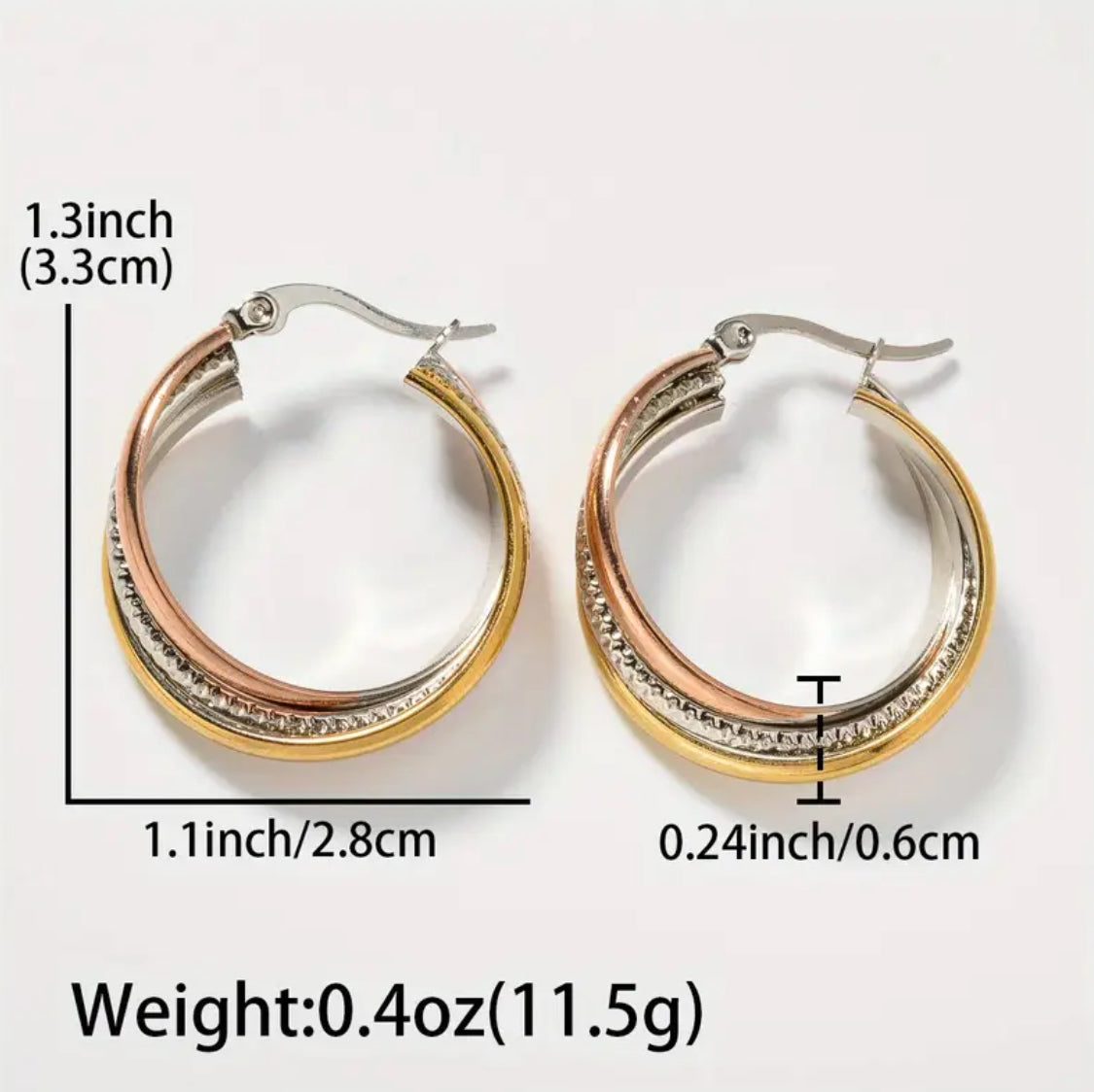 Celestial Trio Hoops