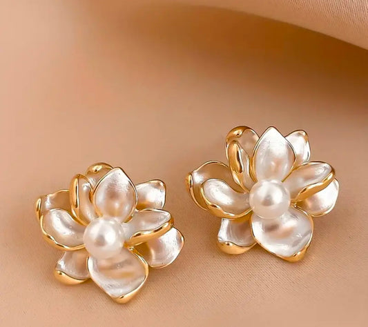 Blossom Pearl Stud Earrings