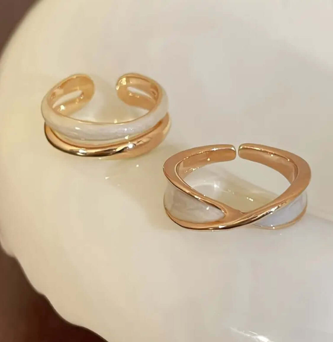 Aurora Enamel Rings