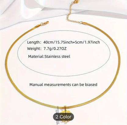 Golden Silver Clover Charm