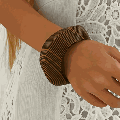 Zebrawood Twist Bangle